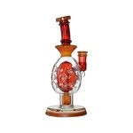 Oval Sphere Glass Dab Rig W/ Opal Triseed Perc