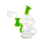 Mini Recyler Dab Rig With Sylme Green Tubing