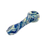 Glass Hand Pipe With Inside Out Color Changing Medium Size