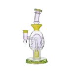 Oval Sphere Glass Dab Rig W/ Opal Triseed Perc