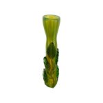 Glass Chillum Pipe - Green Ivy One Hitter