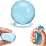 2026 New Coconut Oil Stress Ball, Dumpling Squishy Coconut Squeeze Stress Shapeable Ball, Non-Sticky Slow Rising Squeeze Balls, Portable Desk Squishies for Relaxation and Focus (Blue)
