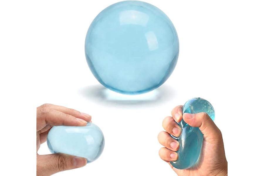 2026 New Coconut Oil Stress Ball, Dumpling Squishy Coconut Squeeze Stress Shapeable Ball, Non-Sticky Slow Rising Squeeze Balls, Portable Desk Squishies for Relaxation and Focus (Blue)