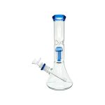 Clear Beaker Bong With Blue Tree Perc And Mouthpiece