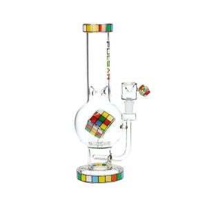 difflite Rubik's Cube Perc Bubble Base Glass Water Pipe
