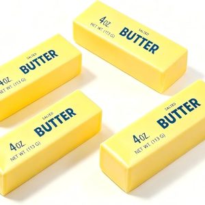 4 Pack Butter Squishy Toy, Super Soft Slow Rising Squeeze Toys, Stress Relief Sensory Fidget Butter Shape for Kids & Adults, Anxiety Releasing Squishies for Party Favors, Classroom Prizes