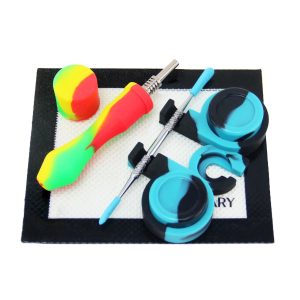 5PCS 10mm/14mm Silicone Nectar Collector Kit with 50PCS Stickers