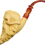 AKB Meerschaum Carved Viking Skull (Ali) (with Case)