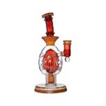 Oval Sphere Glass Dab Rig W/ Opal Triseed Perc