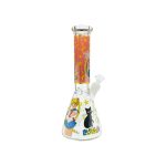 Blonde Anime Girl With Black Cat 10 Inch Water Pipe