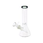 8 Inch Clear Beaker Bong With Shadow Black Color Lip