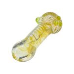 Extra Thick Inside Out Fumed Glass Hand Pipe With Flat Mouthpiece