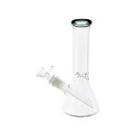 8 Inch Clear Beaker Bong With Shadow Black Color Lip