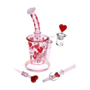 Valentine's Love Heart Dab Rig Set