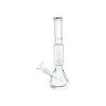 Clear Bong With Perc & Extra Thick Beaker Base 12 Inches