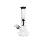 Clear Beaker Bong With Black Tree Perc And Mouthpiece