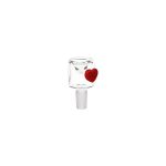 Cupids Heart Bubble Base Bong 12"
