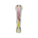Pink Gold Fuming Inside Out Explosion Glass Chillum Pipe