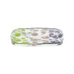 Inside Out Double Blown Purple Pink Green Dot Rectangle Glass Hand Pipe