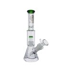 difflite Small Beaker Base Bong With Perc & Extra Thick Base - Green