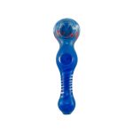 Glass Hand Pipe With Double Blown Bowls