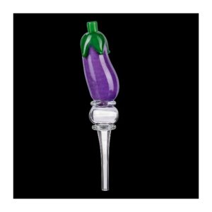 Empire Glassworks Eggplant Honey Straw 5.5"
