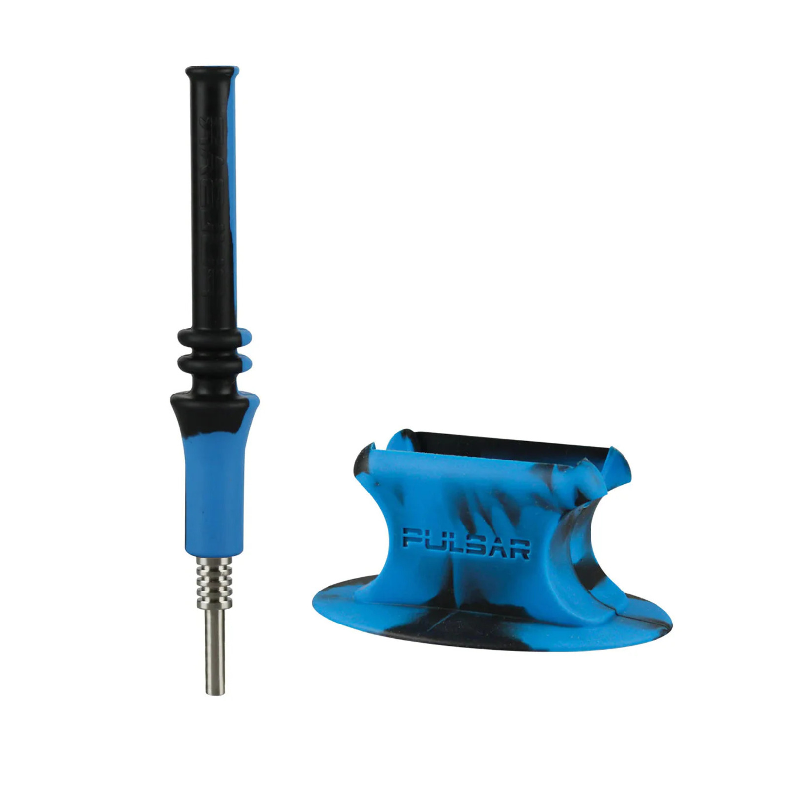 Silicone Dab Straw with Stand & Titanium Nail