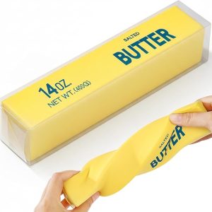 Big Butter Squishy Slow Rising Squeeze Toy, Giant Soft Stretchy Butter Stick Squishy, Food Squishy Stress Relief Toy, Sensory Fidget Toy for Anxiety Relief, Party Favor Gift (Jumbo Yellow Butter)