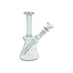 difflite - Clear Mini 10mm Water Pipe Bong With Fixed Downstem