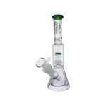 difflite Small Beaker Base Bong With Perc & Extra Thick Base - Green