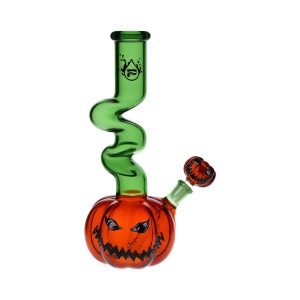 difflite Twisty And Wicked Jack-O-Lantern Glass Water Pipe