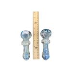 Glass Hand Pipe - Extra Thick Inside Out Space Fume With Wig Wag End