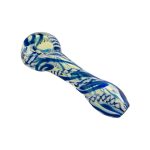 Glass Hand Pipe With Inside Out Color Changing Medium Size