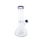 9mm Thick 10 Inch Beaker Base Bong Black Mouthpiece & Bowl Piece