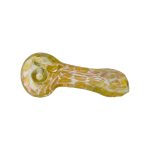 Glass Hand Pipe Fume Dot Spoon Pipe With Flat Mouthpiece