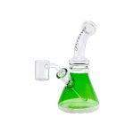 difflite - Beaker Base Dab Rig Bent Mouthpiece And Green Base