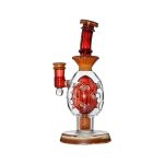 Oval Sphere Glass Dab Rig W/ Opal Triseed Perc