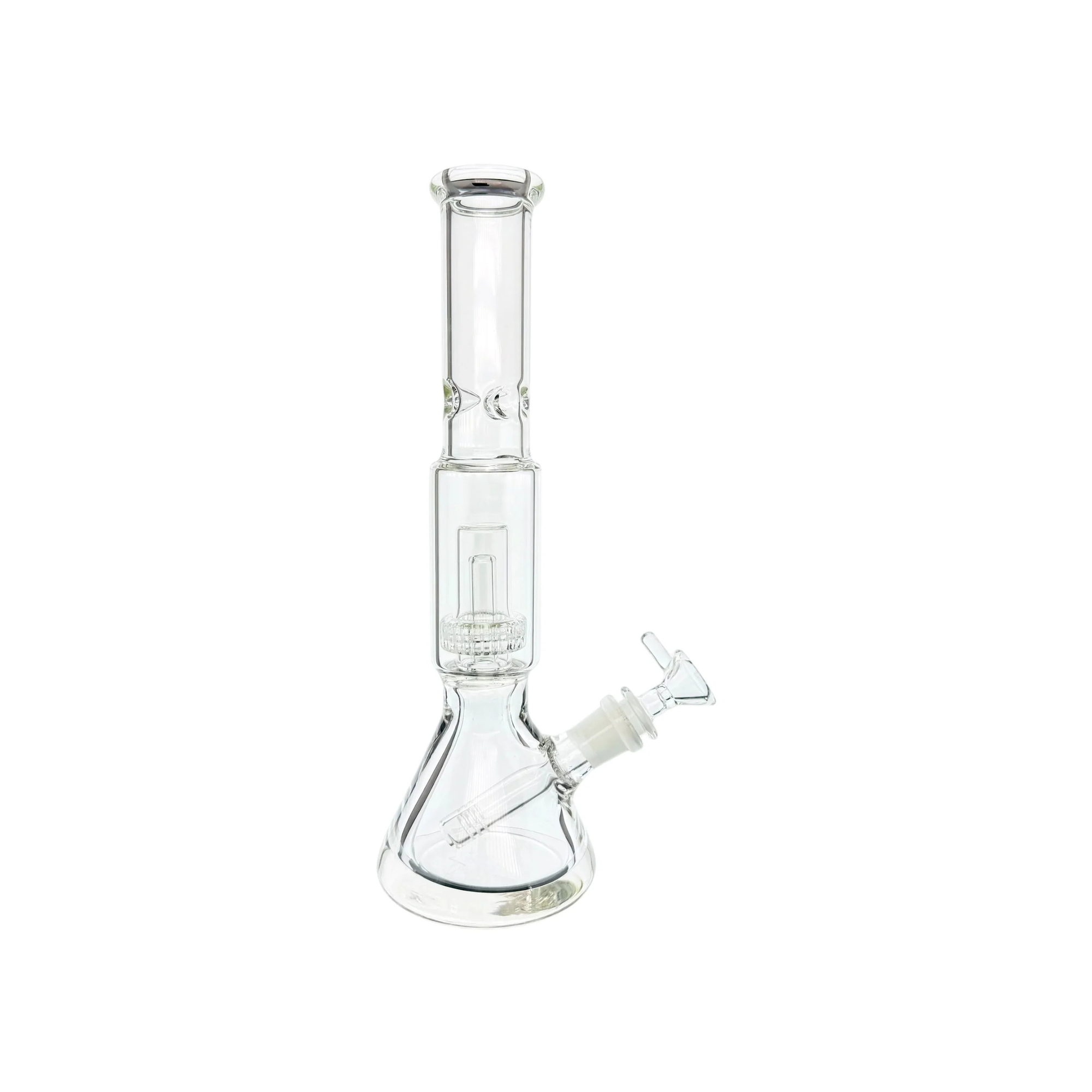 Clear Bong With Perc & Extra Thick Beaker Base 12 Inches