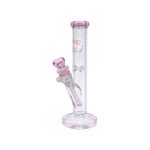 Pink difflite Straight Tube Bong 10 Inch