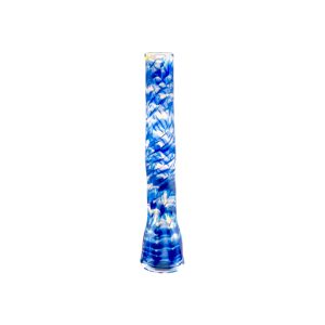 Glass Chillum Pipe - Blue Wig Wag One Hitter