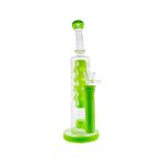 difflite - Slyme Green Large Straight Fab Dab Rig With Seed Of Life Perc