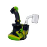 Mini Silicone Rubber Dab Rig Black, Yellow, Green