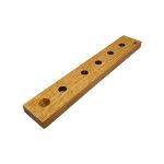 5 Hole Wood Display Stand Holder For 14mm Bong Bowl Pieces Or Quartz Bangers - White Oak