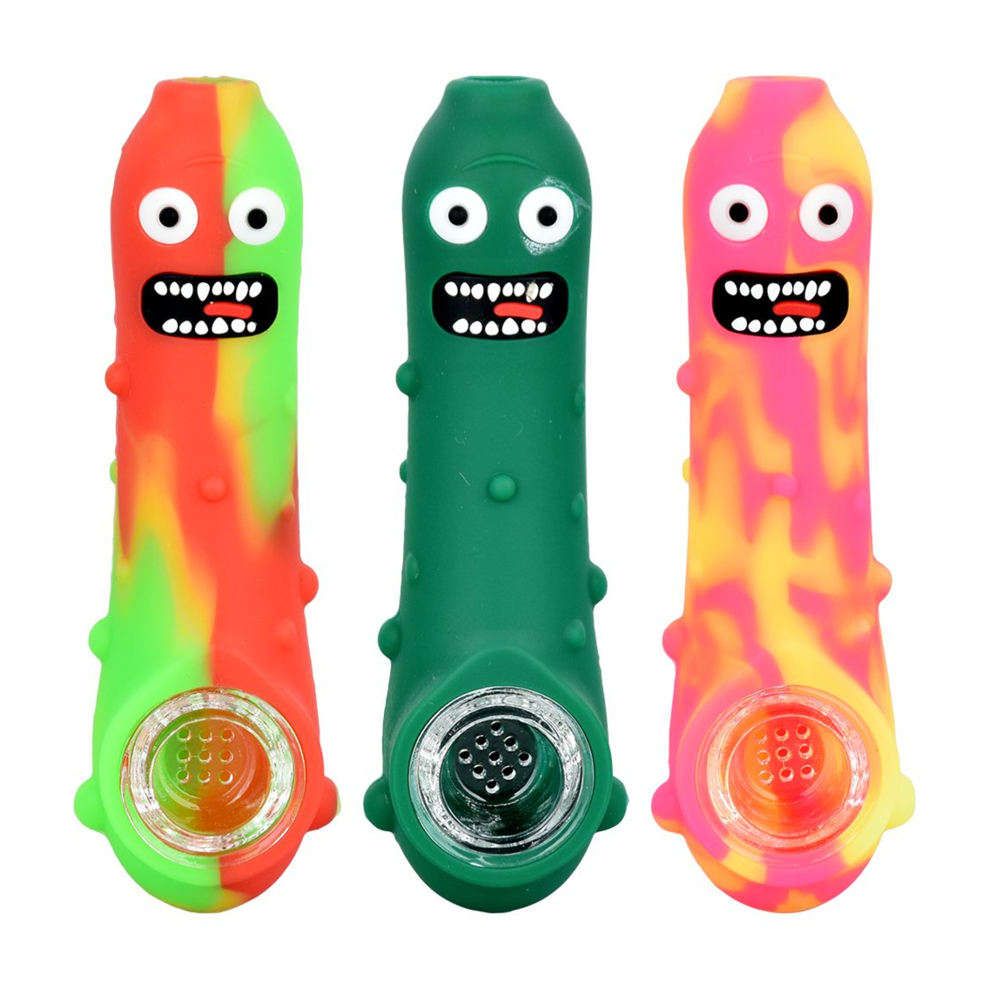 Pickle Richard Silicone Hand Pipe - 4.5" / 10CT