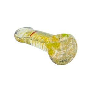 Extra Thick Inside Out Fumed Glass Hand Pipe With Flat Mouthpiece