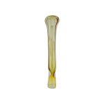 Glass Chillum Pipe - Extra Long Red And Yellow One Hitter