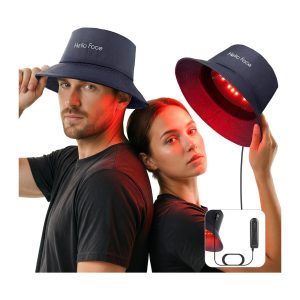 Red Light Therapy Hair Growth Cap, 336 Chips 660nm & 850nm Near Infrared, Discreet Fisherman Hat Design Fits Up to 24.4 Inches, Red Light Therapy for Full Scalp Coverage with Controller