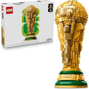 LEGO Editions FIFA World Cup Official Trophy Building Set - Kit for Display in Bedroom, Home Office, Book Shelf - Soccer Fans Collectible - W/World Cup 2026 Minifigure - Gift for Father's Day - 43020