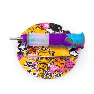Silicone Honey Straw With Dab Mat