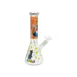 Blonde Anime Girl With Black Cat 10 Inch Water Pipe